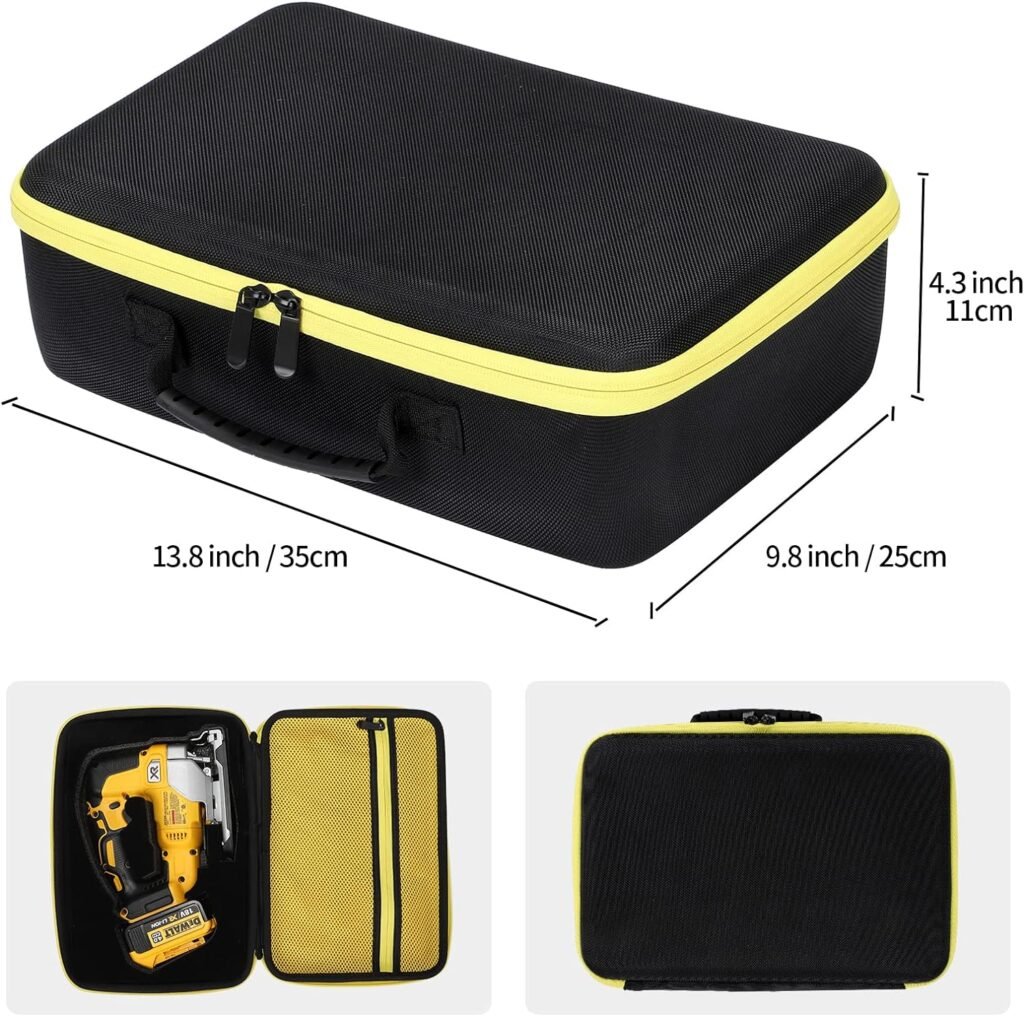 AIKANG Hard Storage Case Compatible with/for DEWALT 20V MAX XR Brushless Jig Saw DCS334B/ DCS335B, Portable Carrying Hard Storage Bag Case, Case Only