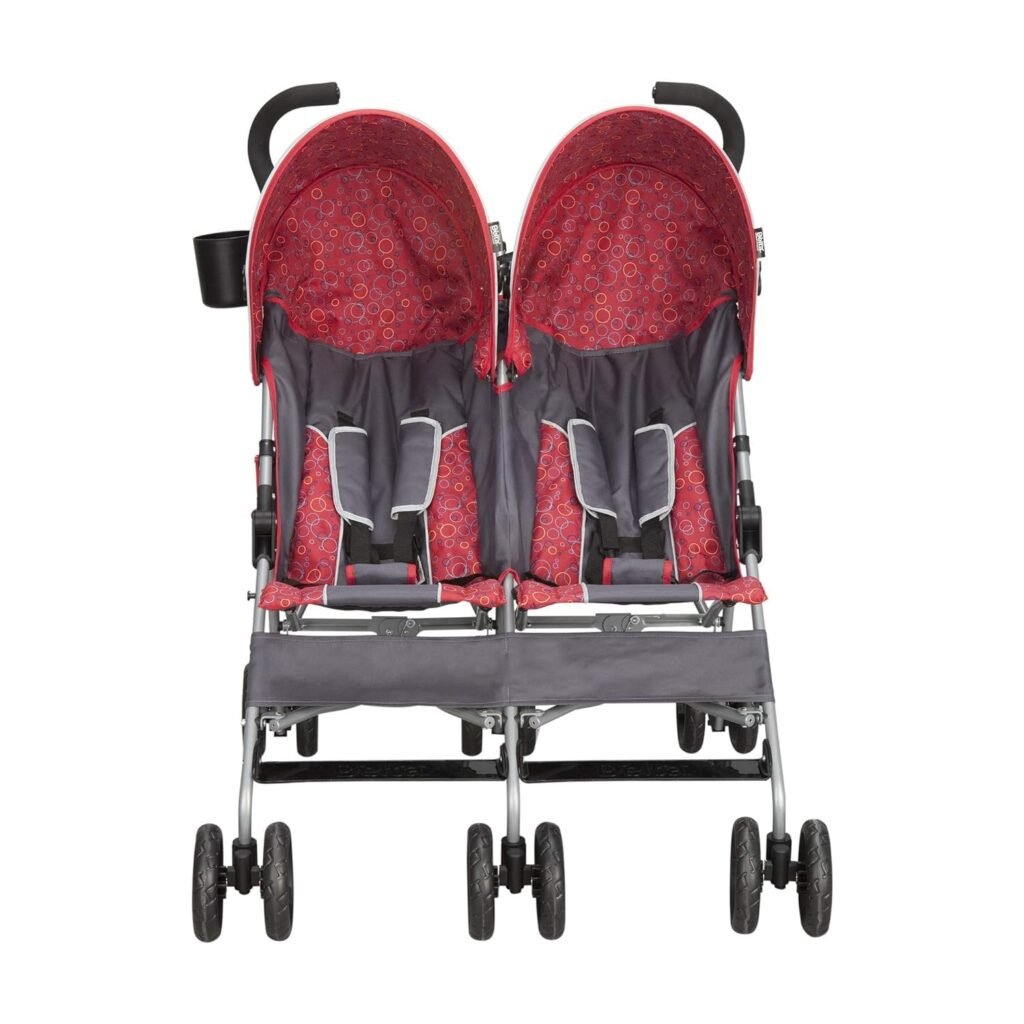 Delta Children LX Side by Side Stroller - with Recline, Storage  Compact Fold, Night Sky