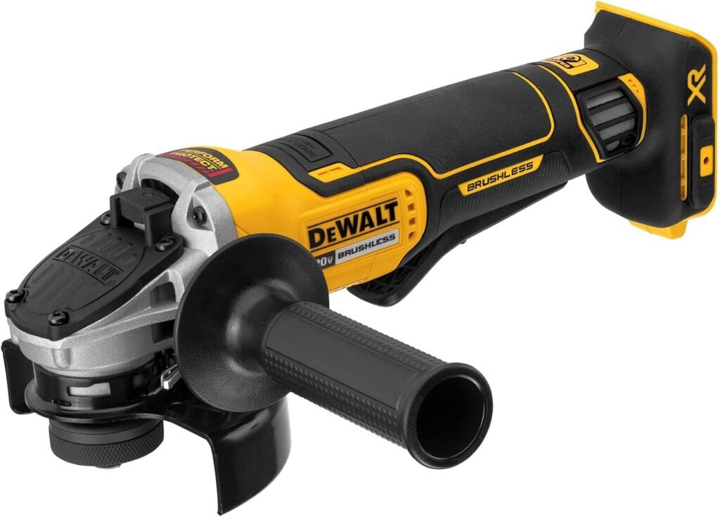 DEWALT 20V MAX* Angle Grinder Tool, Tool Only (DCG413B), Black, Yellow