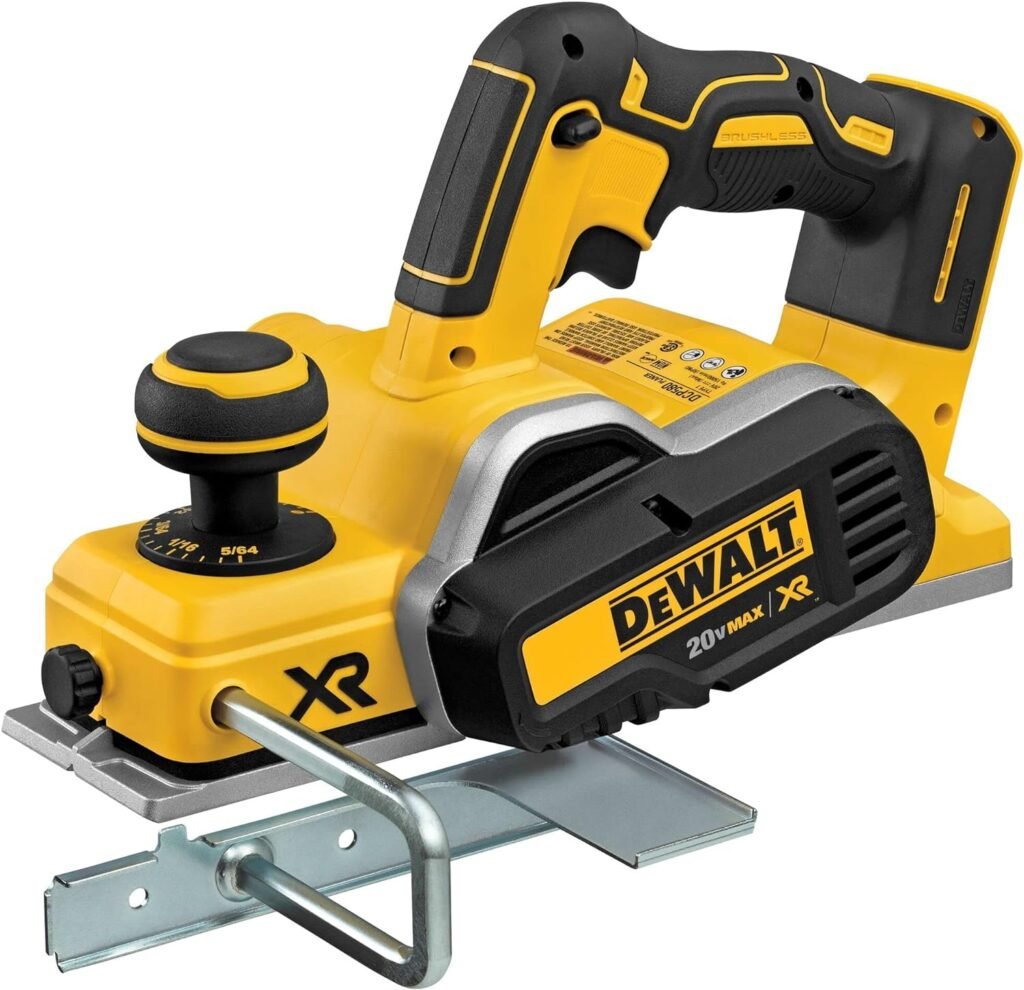 DEWALT 20V MAX Planer, 30,000 Cuts Per Minute, 2 mm Cut Depth, Brushless Motor, Bare Tool Only (DCP580B)