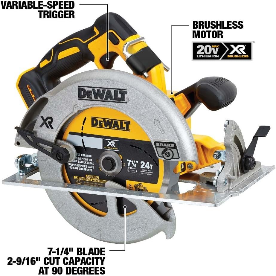 DEWALT 20V MAX Power Tool Combo Kit, 6-Tool Cordless Power Tool Set with 2 Batteries and Charger (DCK694P2), Yellow