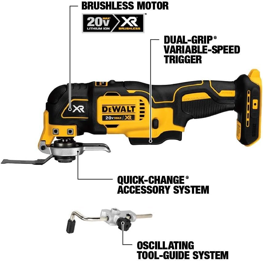 DEWALT 20V MAX Power Tool Combo Kit, 6-Tool Cordless Power Tool Set with 2 Batteries and Charger (DCK694P2), Yellow