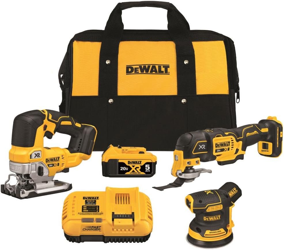 DEWALT 20V MAX Power Tool Combo Kit, Cordless Woodworking 3-Tool Set with 5ah Battery and Charger (DCK300P1)