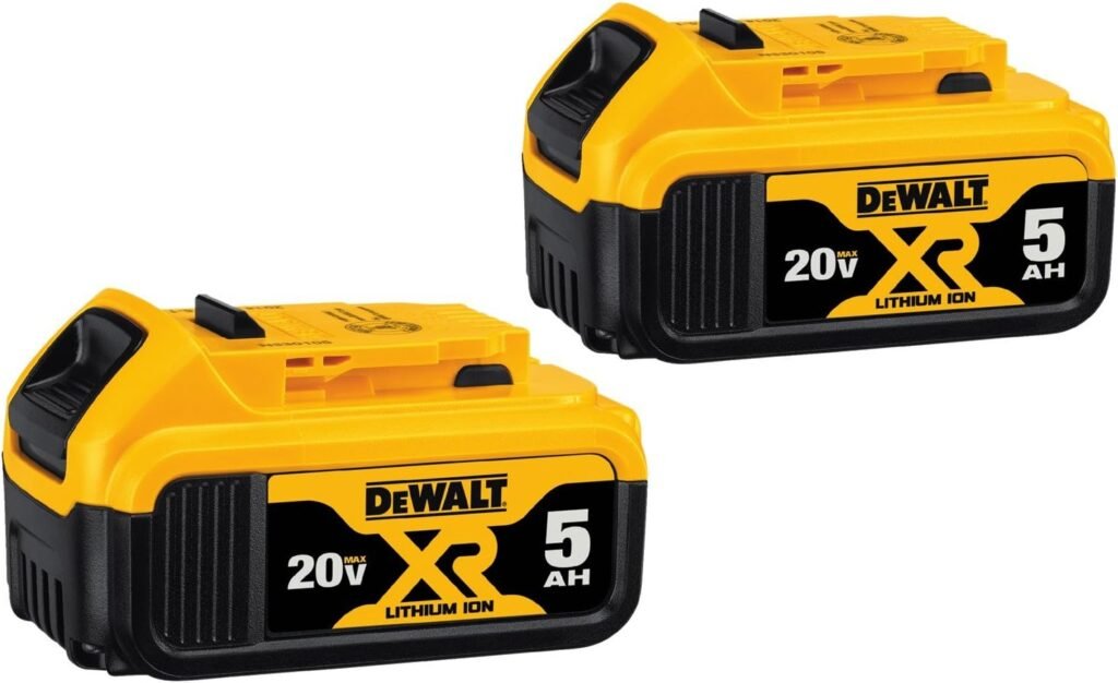 DEWALT 20V MAX XR Battery, 5 Ah, 2-Pack (DCB205-2)