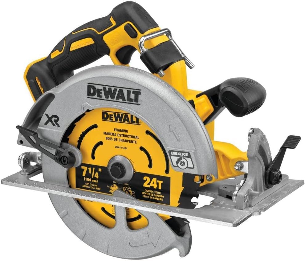 DEWALT 20V MAX* XR® BRUSHLESS 7-1/4 CIRCULAR SAW WITH POWER DETECT™ (Tool Only) (DCS574B)