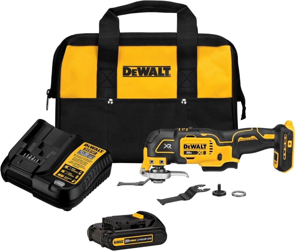 DEWALT 20V MAX* XR Oscillating Tool Kit, 3-Speed (DCS356C1)