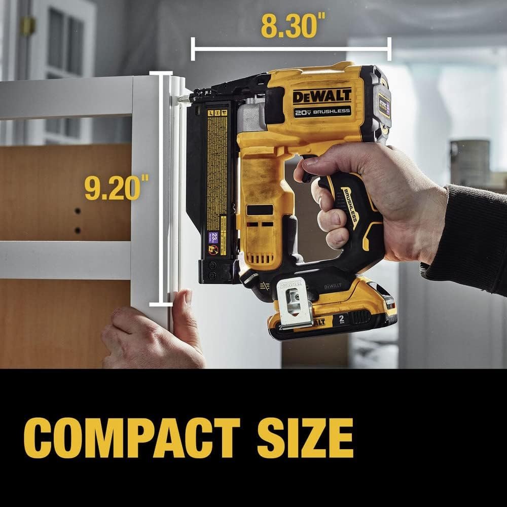 DEWALT ATOMIC Compact Series™ 20V MAX* Brushless Cordless 23 Ga. Pin Nailer Kit (DCN623D1)