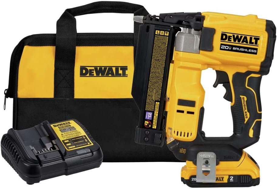 DEWALT ATOMIC Compact Series™ 20V MAX* Brushless Cordless 23 Ga. Pin Nailer Kit (DCN623D1)