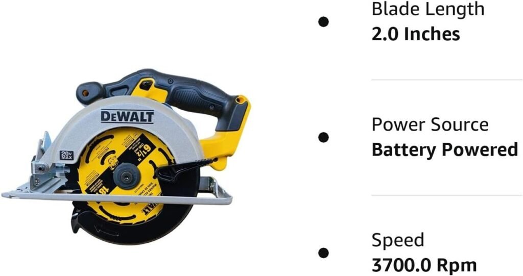 Dewalt DCS393 bare tool 20V MAX 6 1/2 circular saw in bulk packaging