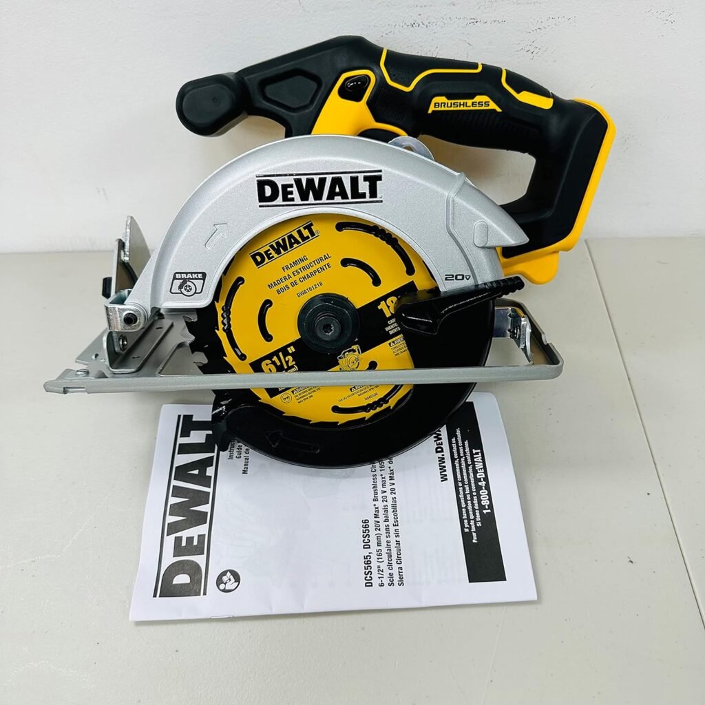 DEWALT DCS566 20V Cordless Brushless 6.5 Circular Saw (Tool Only) (DCS566B-NBX)