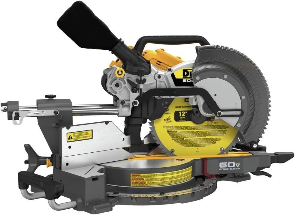 DEWALT DCS781B 60V MAX Brushless Lithium-Ion Cordless 12 in. Double Bevel Sliding Miter Saw (Tool Only)