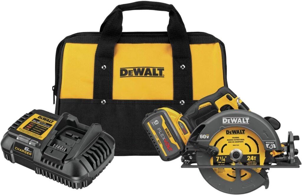 DEWALT FLEXVOLT 60V MAX* Circular Saw with Brake Kit, 7-1/4-Inch (DCS578X1)