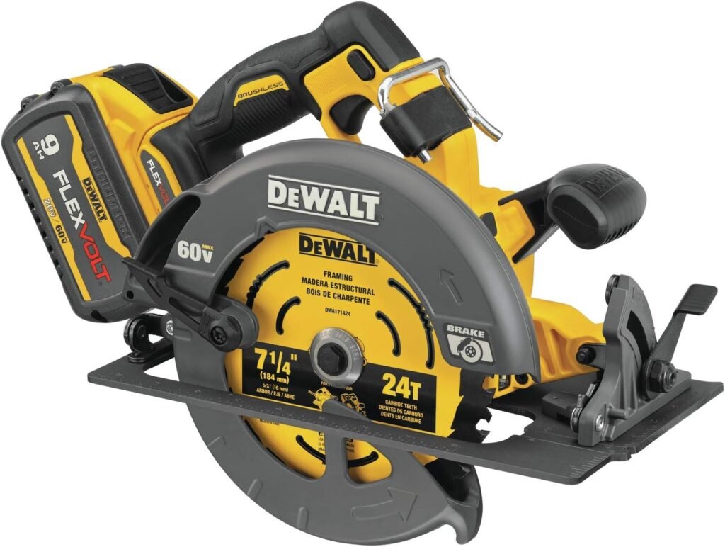 DEWALT FLEXVOLT 60V MAX* Circular Saw with Brake Kit, 7-1/4-Inch (DCS578X1)