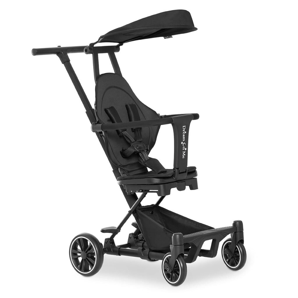 Dream On Me Drift Rider Baby Stroller in Black, Lightweight Stroller with Compact Fold, Sturdy Design, 360 Degree Angle Rotation Travel Stroller