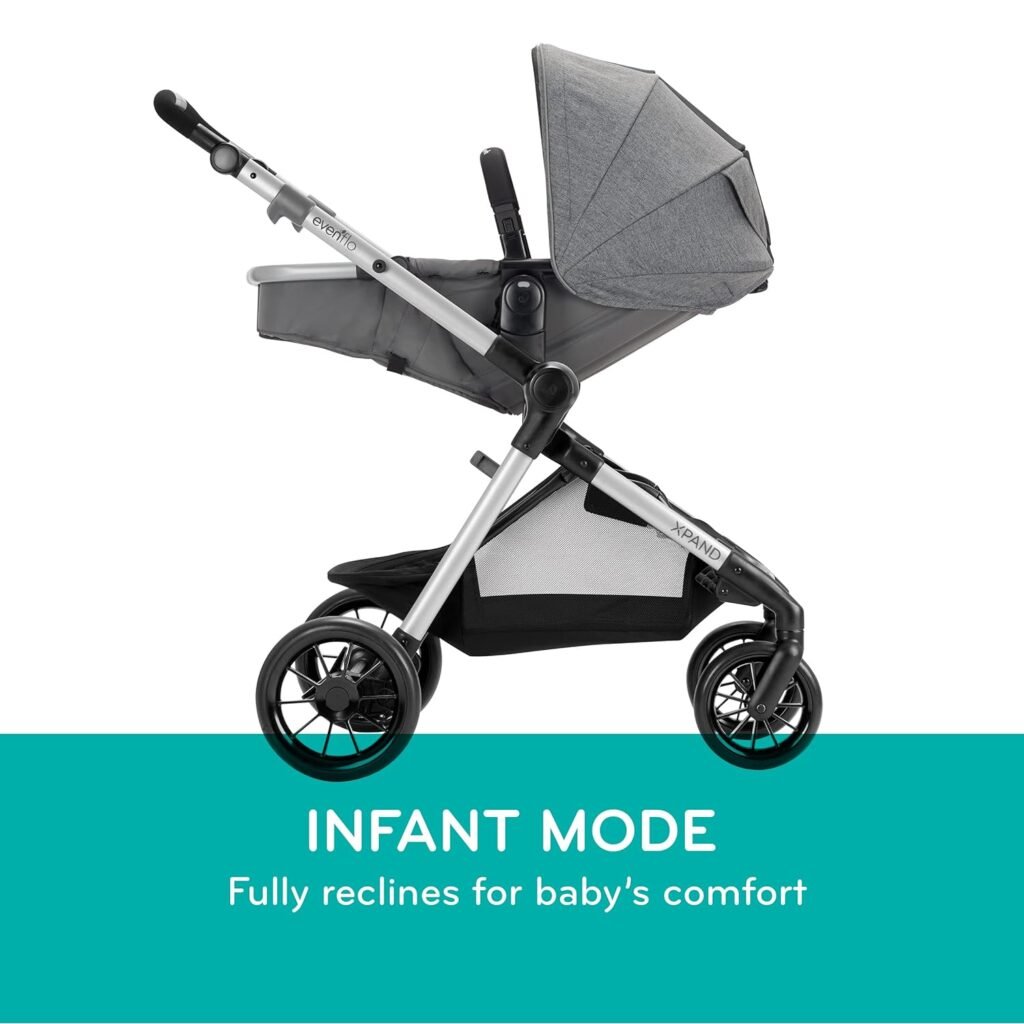 Evenflo Pivot Xpand Modular Travel System with SafeMax Infant Car Seat