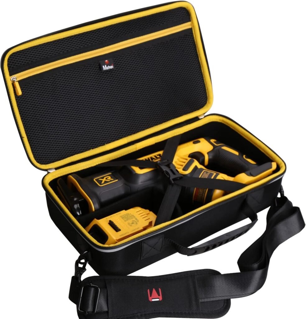 Mchoi Shockproof Carrying Case Compatible with DEWALT 20V MAX XR Reciprocating Saw DCS354B / DCS367B, Case Only