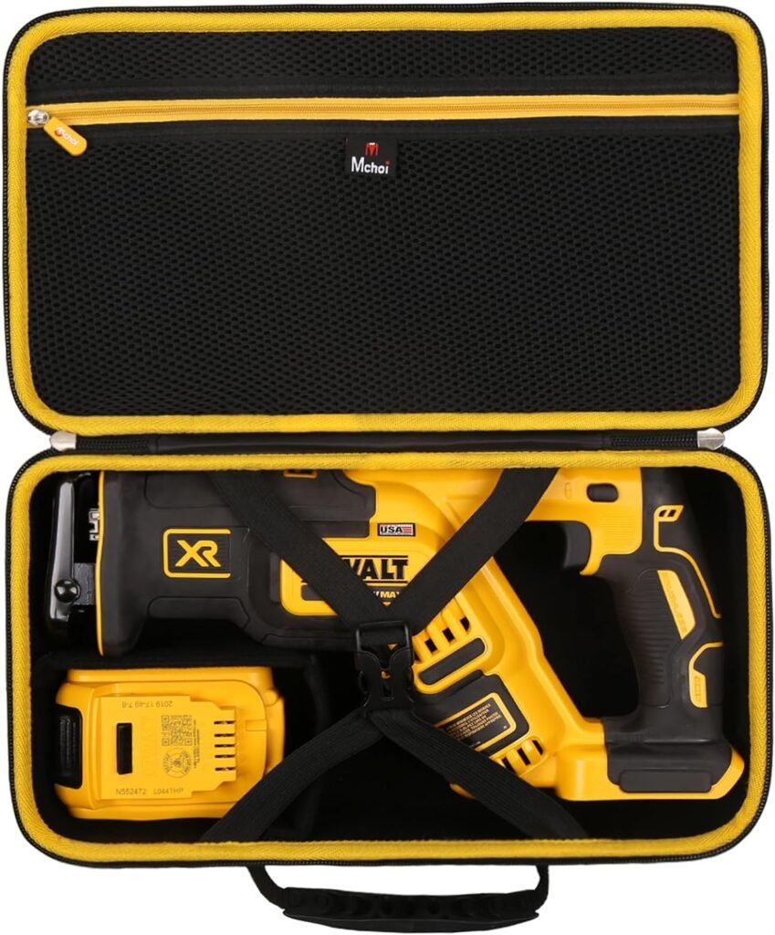 Mchoi Shockproof Carrying Case Compatible with DEWALT 20V MAX XR Reciprocating Saw DCS354B / DCS367B, Case Only