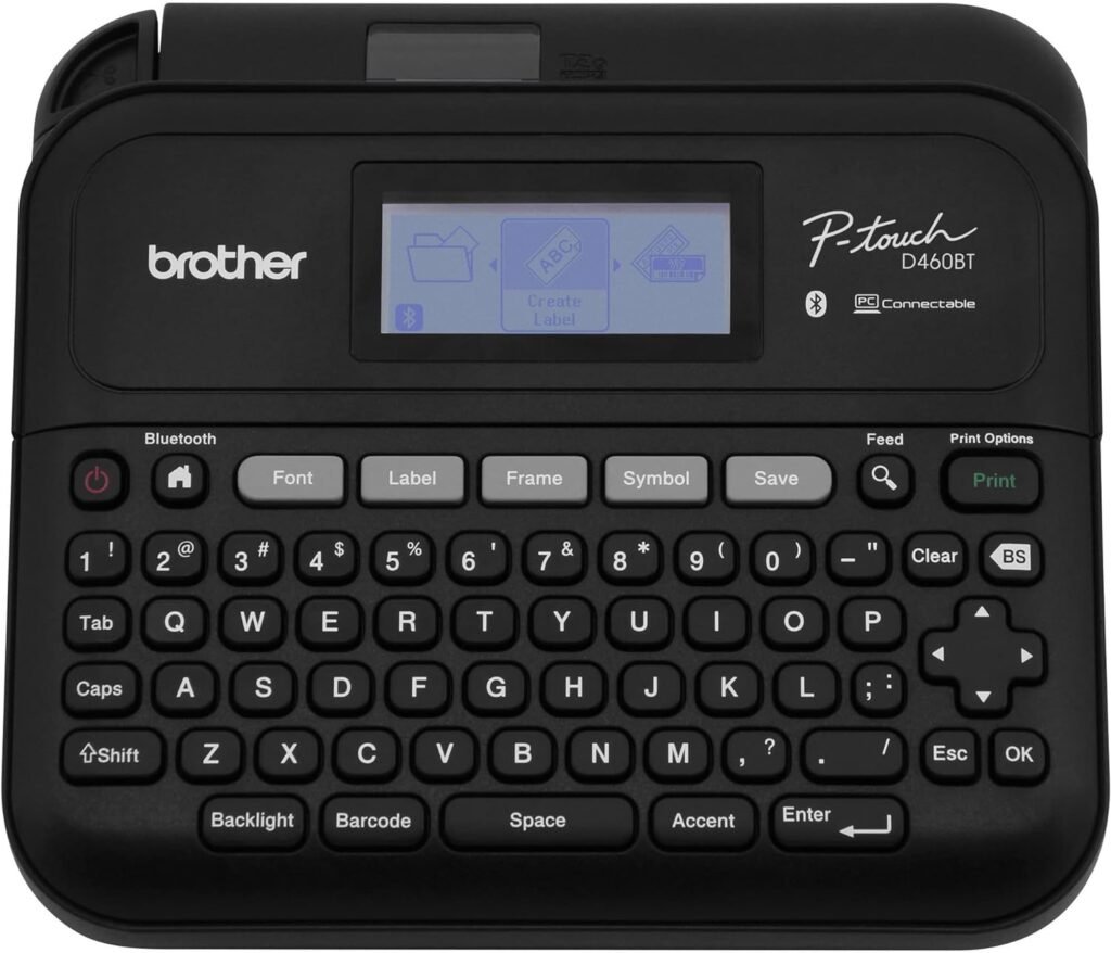 Brother P-Touch PT-D460BT Business Expert Connected Label Maker | Connect and Create via Bluetooth® on TZe Label Tapes up to ~3/4 inch