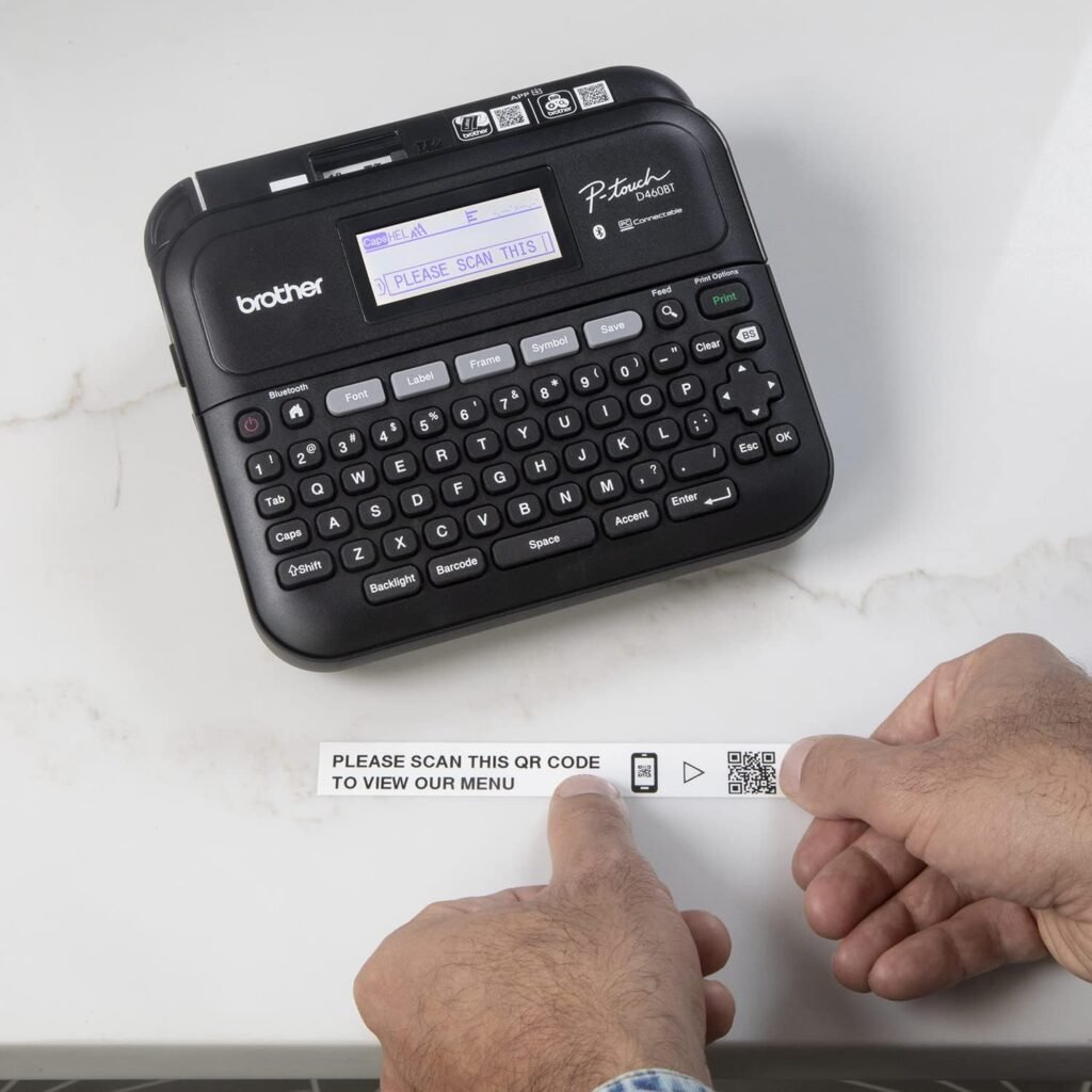 Brother P-Touch PT-D460BT Business Expert Connected Label Maker | Connect and Create via Bluetooth® on TZe Label Tapes up to ~3/4 inch