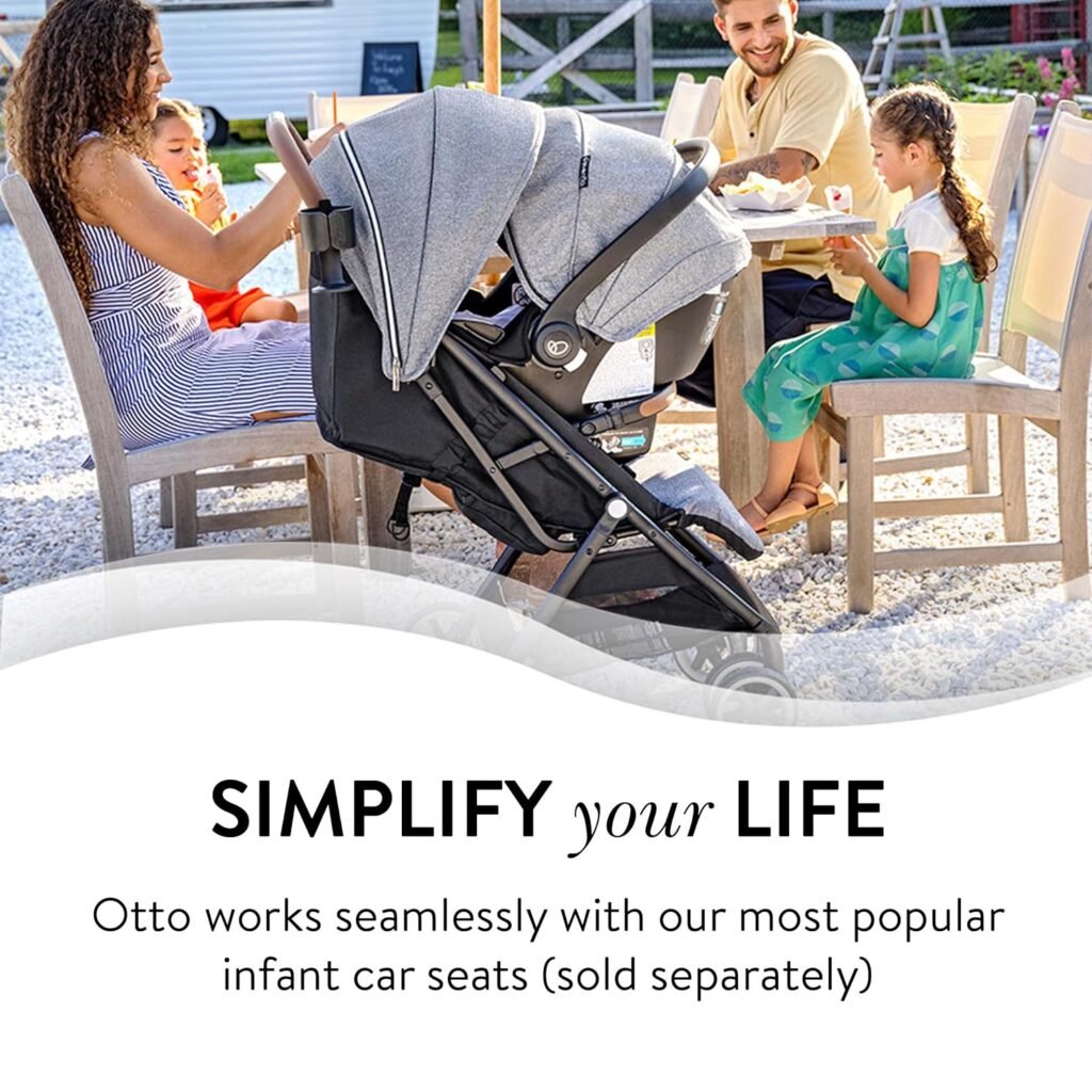 Evenflo GOLD Otto Self-Folding Stroller, Baby Carriage, Lightweight Compact, Gravity Fold, Automatic, Fits Infant Car Seat, Carriages, Light Travel Strollers