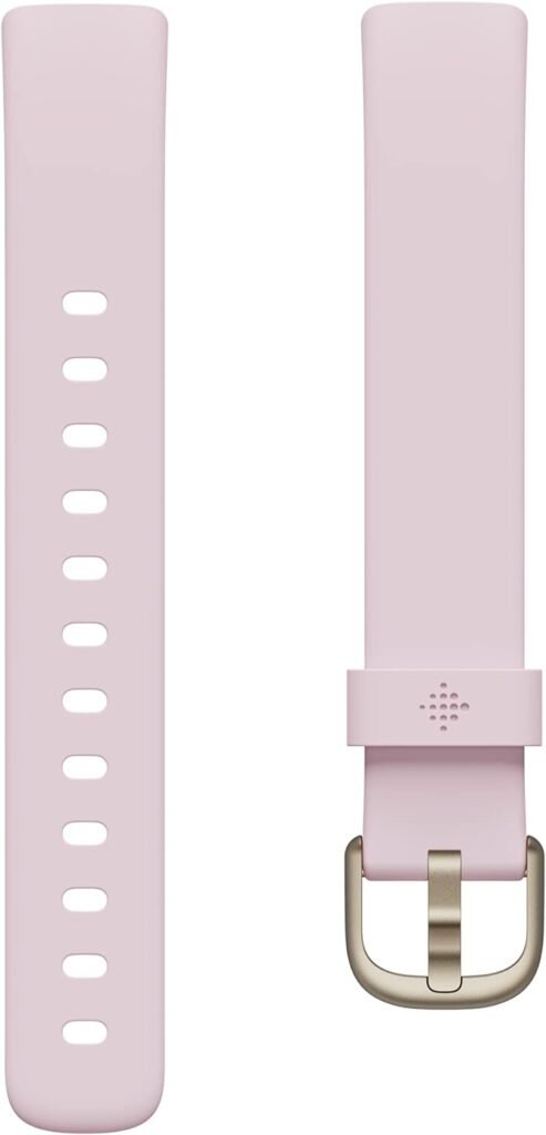 Fitbit Luxe Fitness and Wellness Tracker with Stress Management, Sleep Tracking and 24/7 Heart Rate, One Size S L Bands Included, Lunar White/Soft Gold Stainless Steel, 1 Count