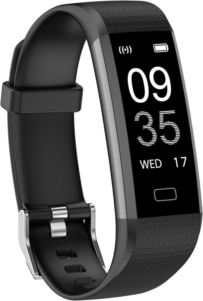 Stiive Fitness Tracker with Heart Rate Monitor, Blood Oxygen, Step Counter Activity Tracker with Pedometer, Sleep Tracking, Calories, Upgraded Waterproof Smartwatches for Women Men