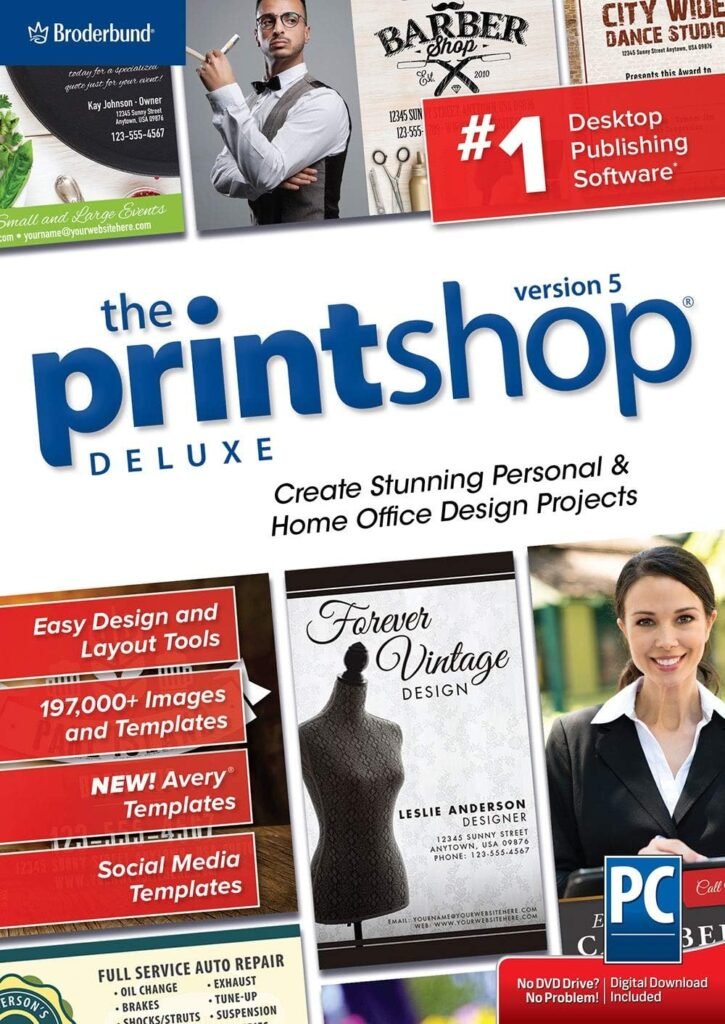 The Print Shop Deluxe 5.0 - Creative Design Suite for home and small business [PC Download]